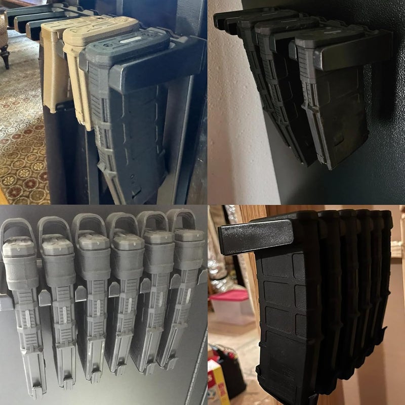 DINGDOON ABS Magazine Holder, Ar Magazine Holder for Gun Safe, Mag Storage Rack for Pmag, Glock, Amend 2, Hexmags, Mftmags, Magpulmag - Image 4